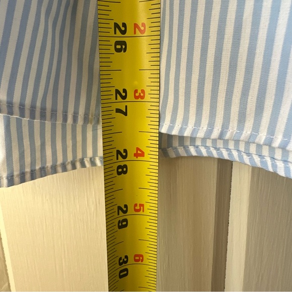 Lauren Ralph Lauren Classic Blue Pinstripe Button-Up Shirt, Size Large, EUC - Picture 7 of 7